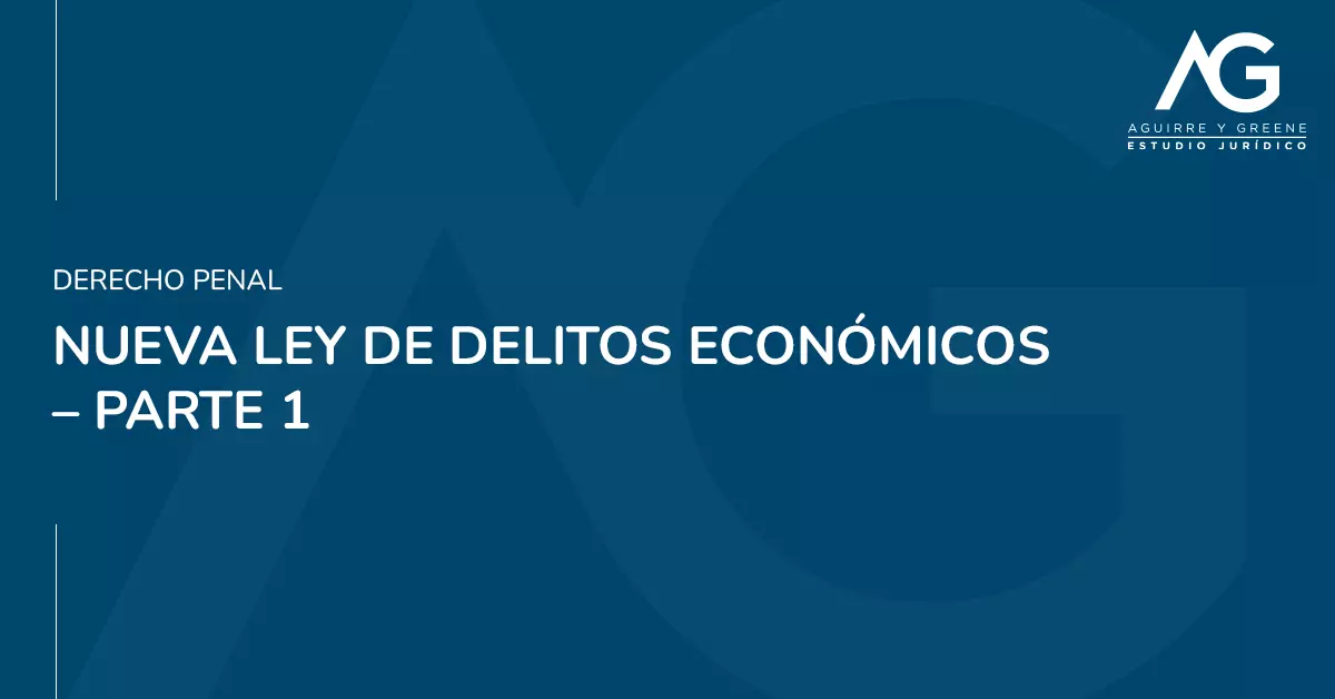Ley de delitos económicos - Estudio Jurídico Aguirre y Greene